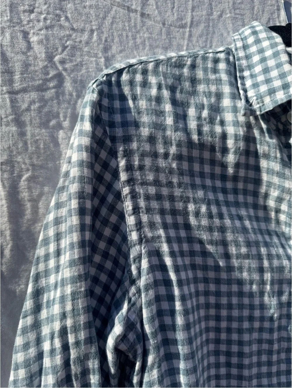 J.Crew Baird McNutt Irish Linen Gingham Check Button Up Shirt